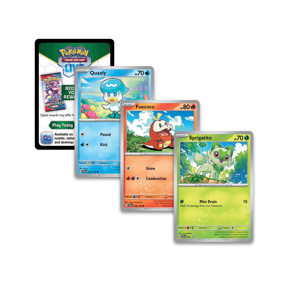 Pokémon Paldea Quaxly foil promo card for exciting battles.
