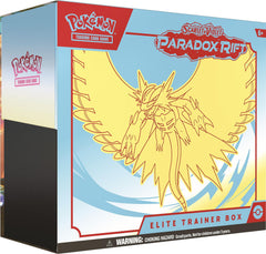 Pokémon Paradox Rift Elite Trainer Box front packaging for display and gifting appeal