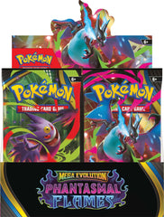Pokemon Phantasmal Flames booster display box front view for collector display.