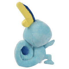 Soft fabric plush enhances comforting tactile play.