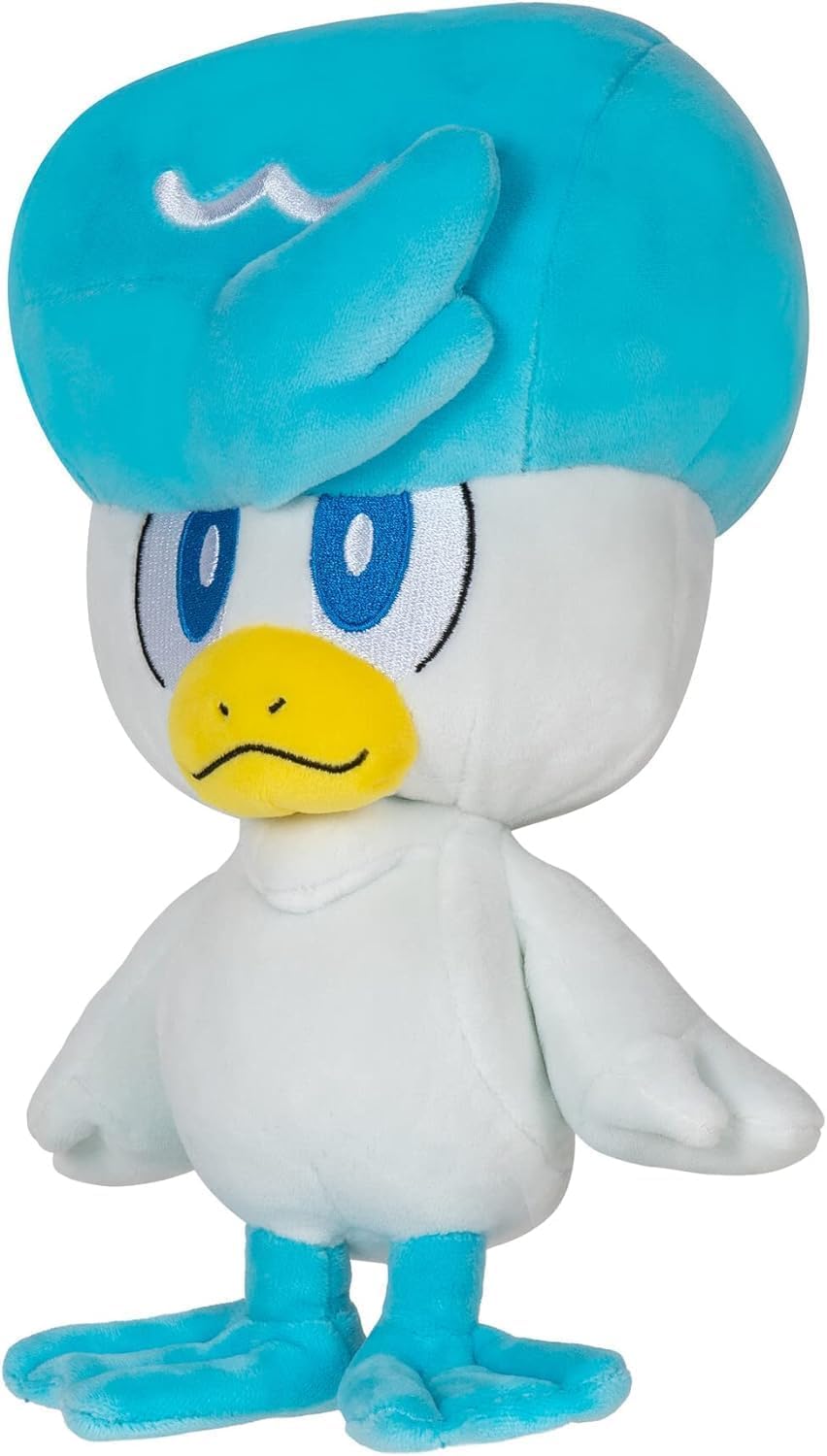 Pokémon Quaxly plush 8-inch with ultra-soft fabric for cuddling and play