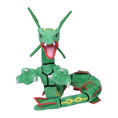 Pokemon Rayquaza Sitting Cuties plush side view showcasing vibrant colors and details