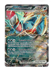 Pokemon Roaring Moon ex 124/182 card from Paradox Rift, mint condition for display and collection