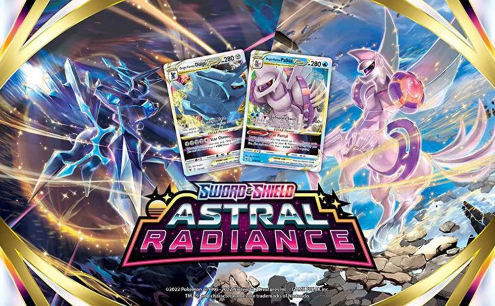 Pokémon SAS10 Astral Radiance booster pack cards display randomized Pokémon cards