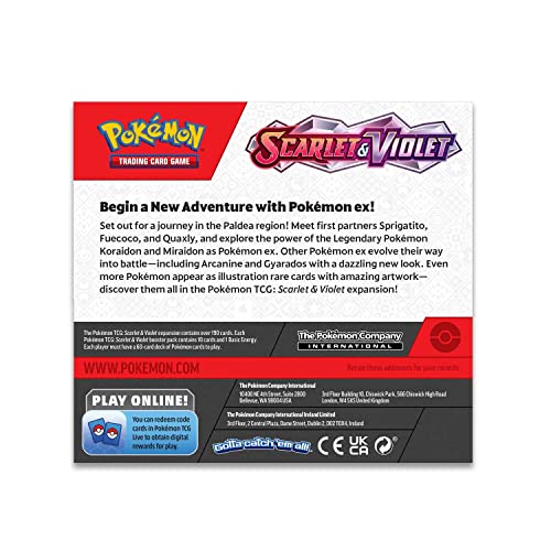 Pokémon TCG Scarlet & Violet display box promotes collection expansion on shelves.
