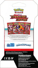 Pokémon Scarlet & Violet Destined Rivals booster sleeve back view, great for storage.