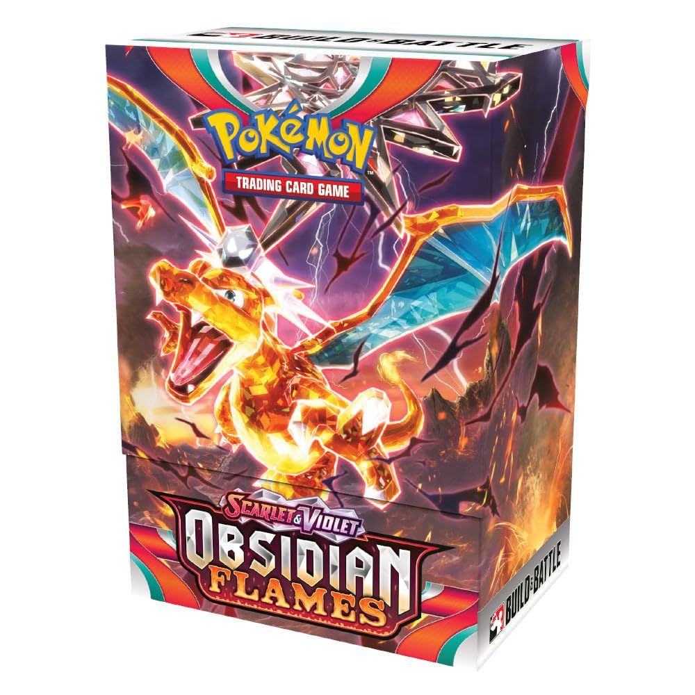 Pokémon SV03 Obsidian Flames Box back view, great for collectors and display.