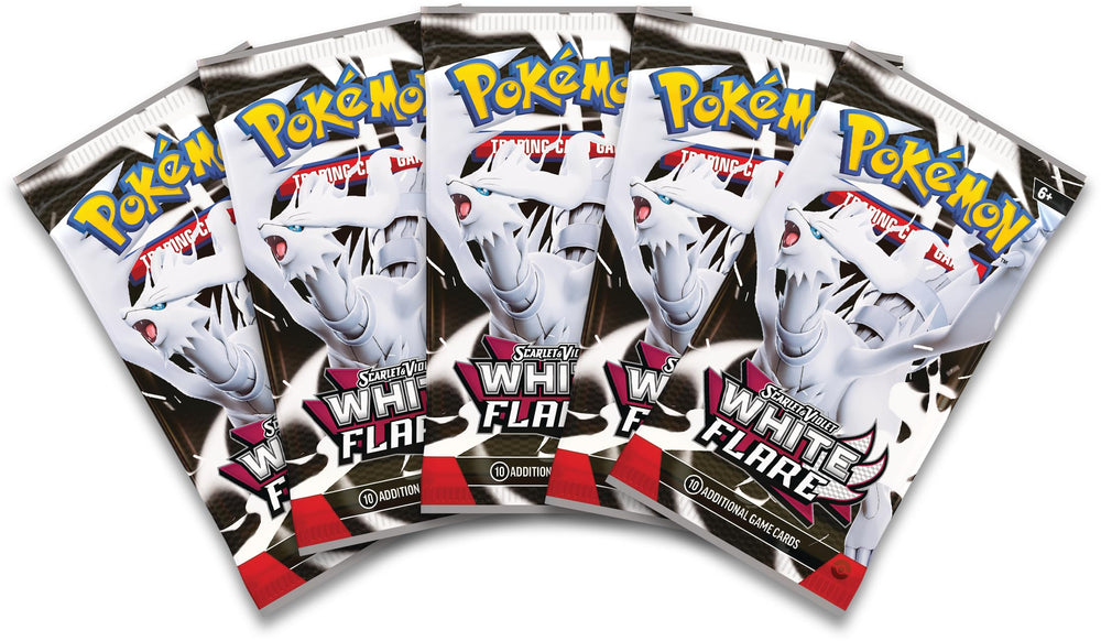 Pokémon Scarlet & Violet White Flare box front ready for display.