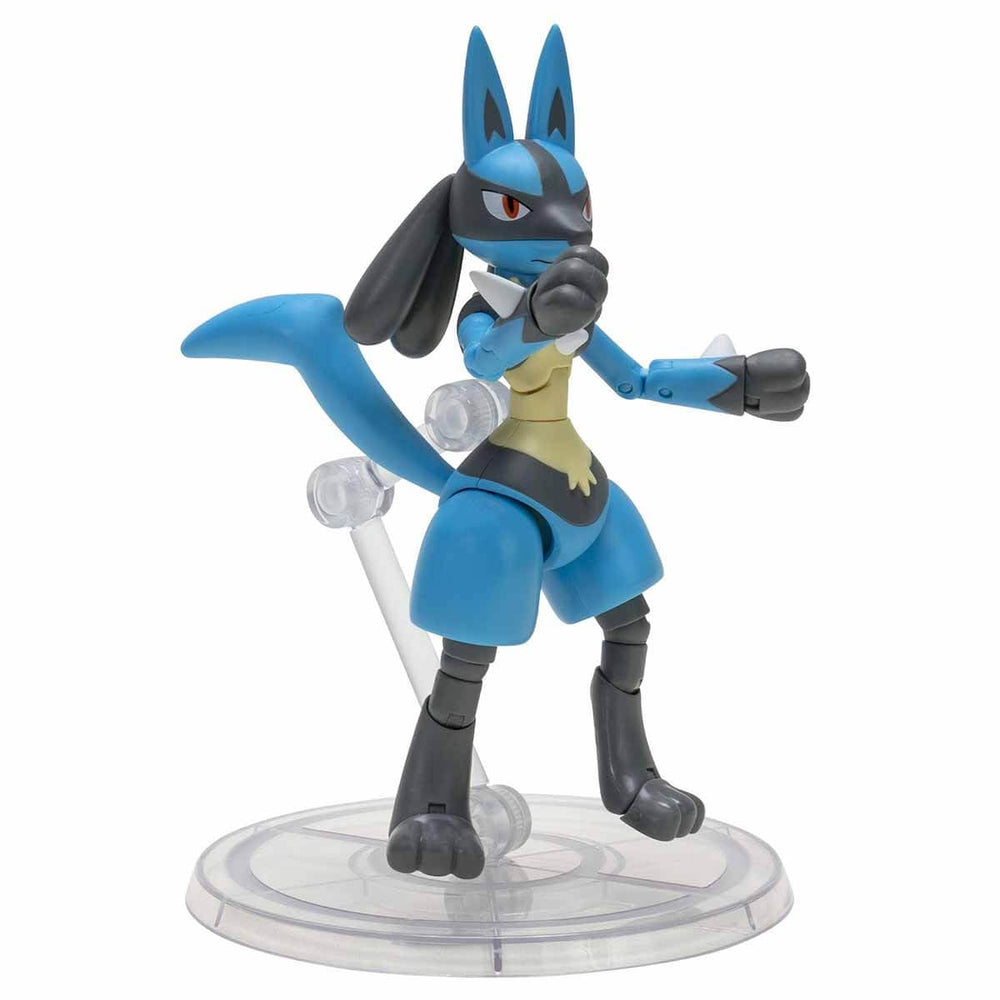 Pokemon Lucario packaging in black and silver enhances display and gifting appeal.