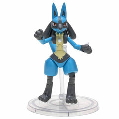 Pokemon Lucario 6-inch figure shows over 15 joints for versatile action poses.