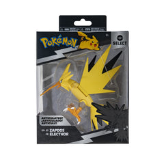 Pokémon Zapdos 6-inch figure with poseable joints for versatile posing.