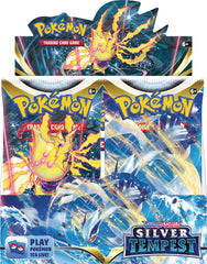 Pokemon Silver Tempest booster display box top view highlighting value for fans.