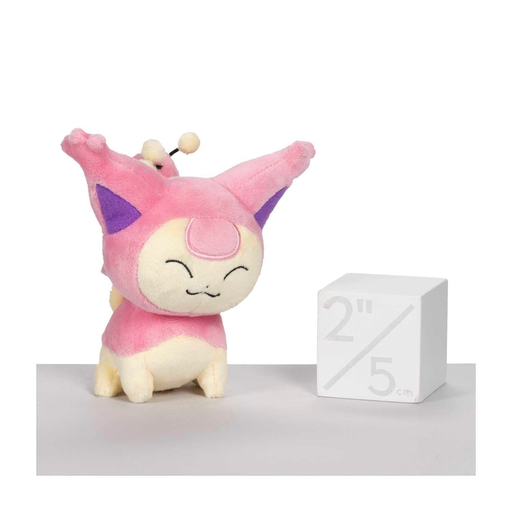 Pokemon Skitty Plush from Sitting Cuties, back view, perfect for shelf display