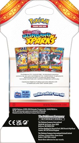Pokémon Surging Spark booster pack art showing Alolan Exeggutor ex with dramatic visuals.
