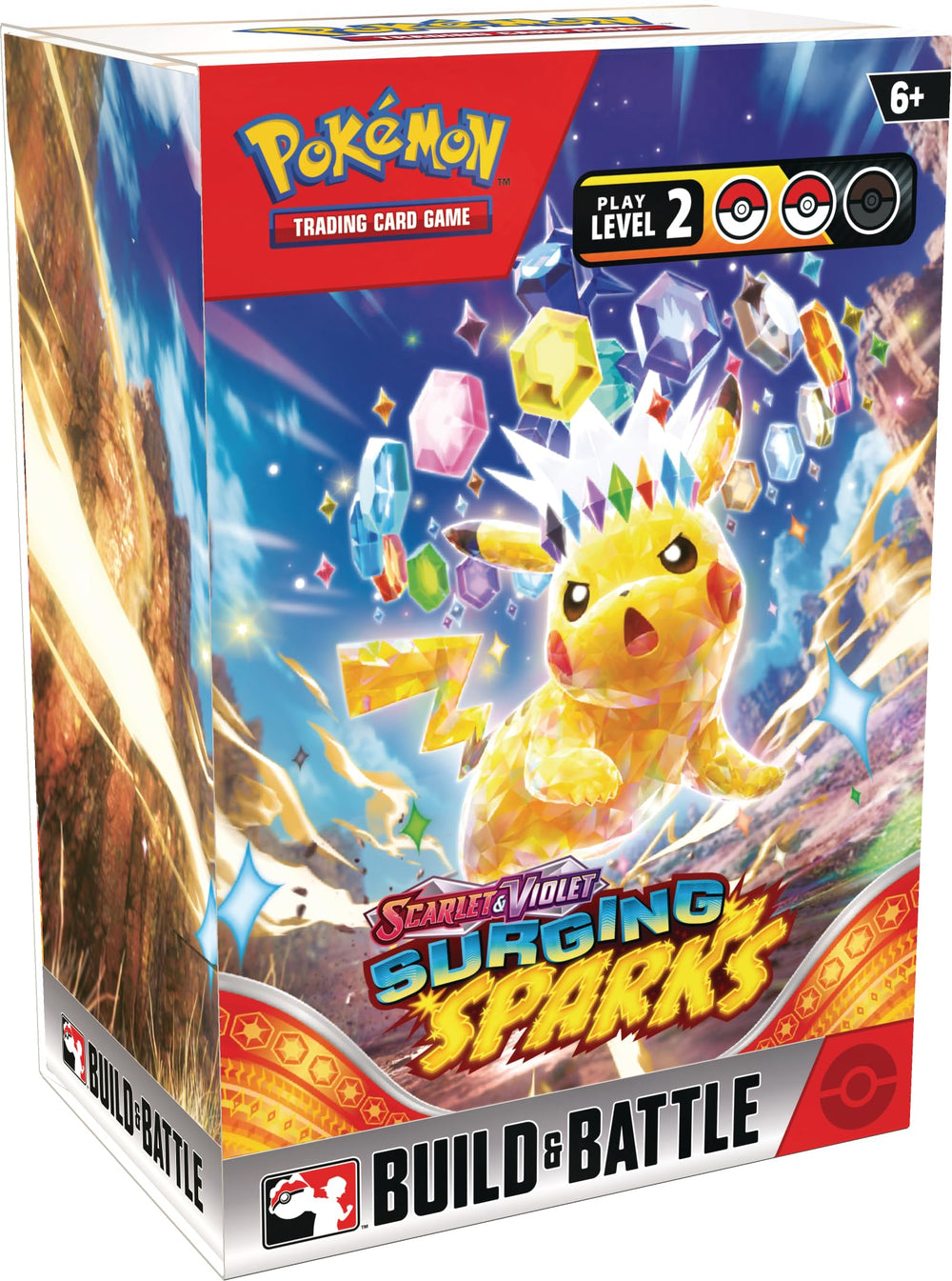 Pokémon Surging Sparks foil promo card with vibrant artwork for collectors