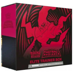 Pokémon Sword & Shield Astral Radiance ETB with Darkrai sleeves and booster packs for ready-to-play battles