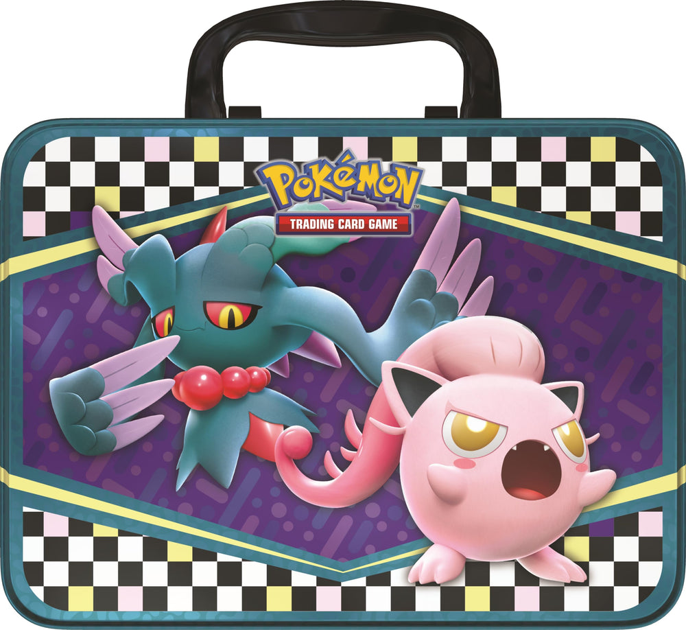Pokémon TCG Collector Chest coins featuring Scream Tail and Iron Valiant for display and play.