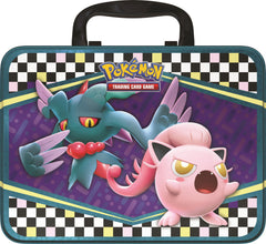 Pokémon TCG Collector Chest coins featuring Scream Tail and Iron Valiant for display and play.