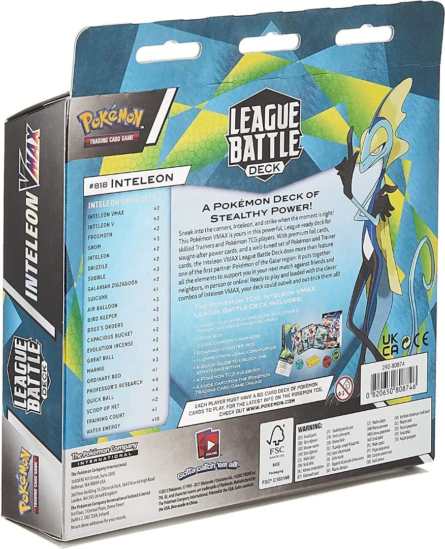 Foil Inteleon VMAX and allies highlighted for play and collectability.