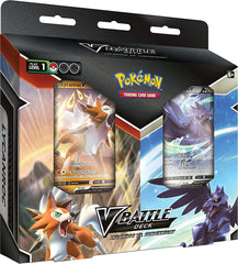 Pokemon Lycanroc V Battle Deck front view for quick, action-ready duels.