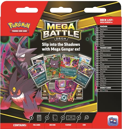 Pokémon TCG Mega Gengar ex damage counters help track hits easily.