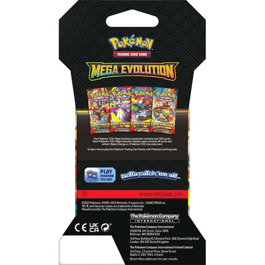 Pokémon TCG Mega Evolution booster pack battle scene hints at thrilling gameplay.