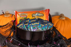 Pokémon TCG mini pack with three cards showcasing colorful artwork for collectors
