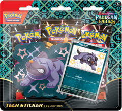Pokémon Paldean Fates tech sticker with Shiny Maschiff for device personalization.