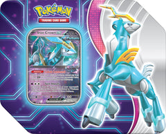 Pokémon Paradox Destinies tin exterior artwork enhances display value.