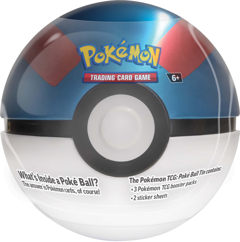 Pokemon TCG Q4 Poke Ball Tins front view for easy entry for new players.