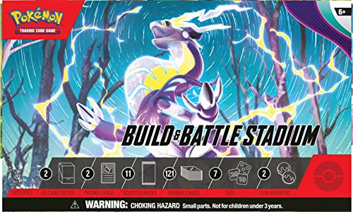 Pokémon TCG Scarlet & Violet Build & Battle Stadium deck inside, ready for immediate play