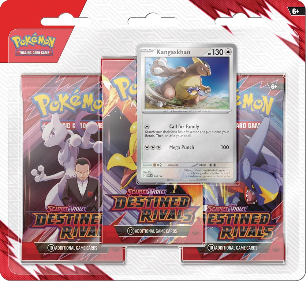 Pokémon TCG Destined Rivals booster image hints at a random card and excitement.