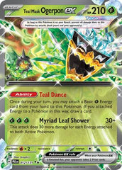 Pokemon Teal Mask Ogerpon ex foil single card for collection and display.