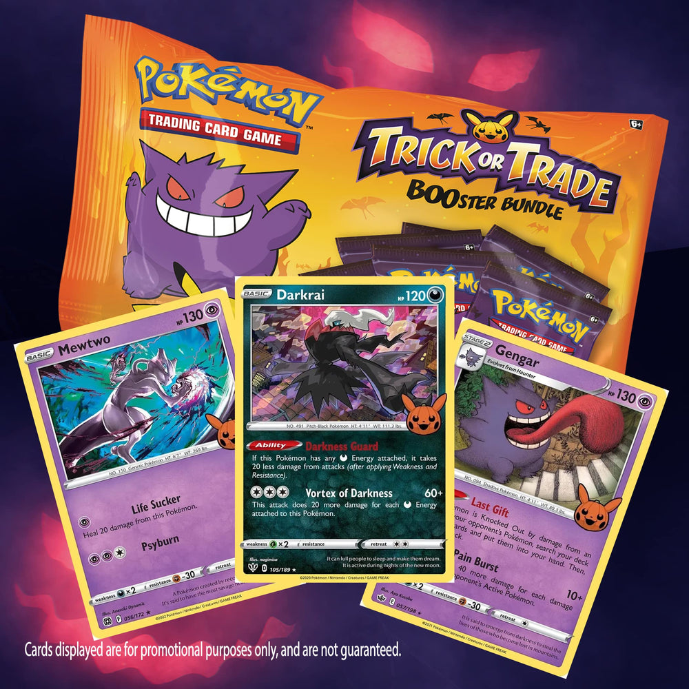 Pokémon Trick or Trade Halloween booster bundle front view shows festive packaging for collectors