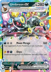Pokemon Umbreon ex 060/131 foil card from Prismatic Evolutions, ideal for display and collection