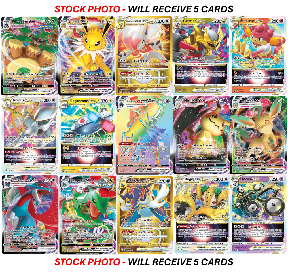 Pokemon VSTAR full art etched card 4, premium etched design for shelves