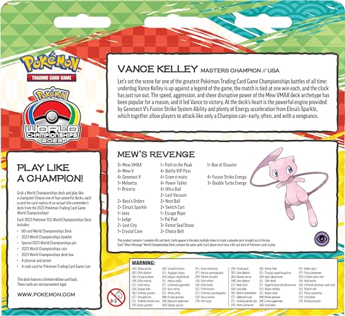 Pokémon WC booklet detailing deck layout and strategy insights.