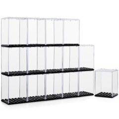 Pokiiulk minifigure display case dust-proof with a clear view protects Lego figures.