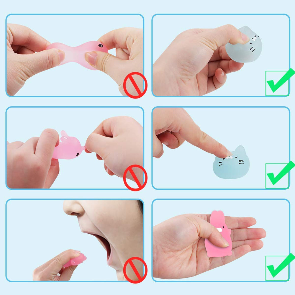 POKONBOY glow-in-the-dark squishies glow after light exposure for nighttime fun