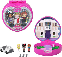 Polly Pocket Clueless Collector Compact heart portrait inspires imaginative play with iconic characters.