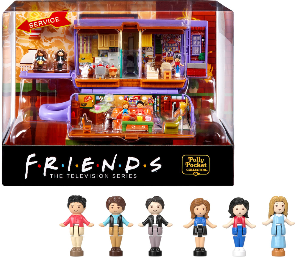 Polly Pocket Friends Compact Central Perk coffee cup display for nostalgic play