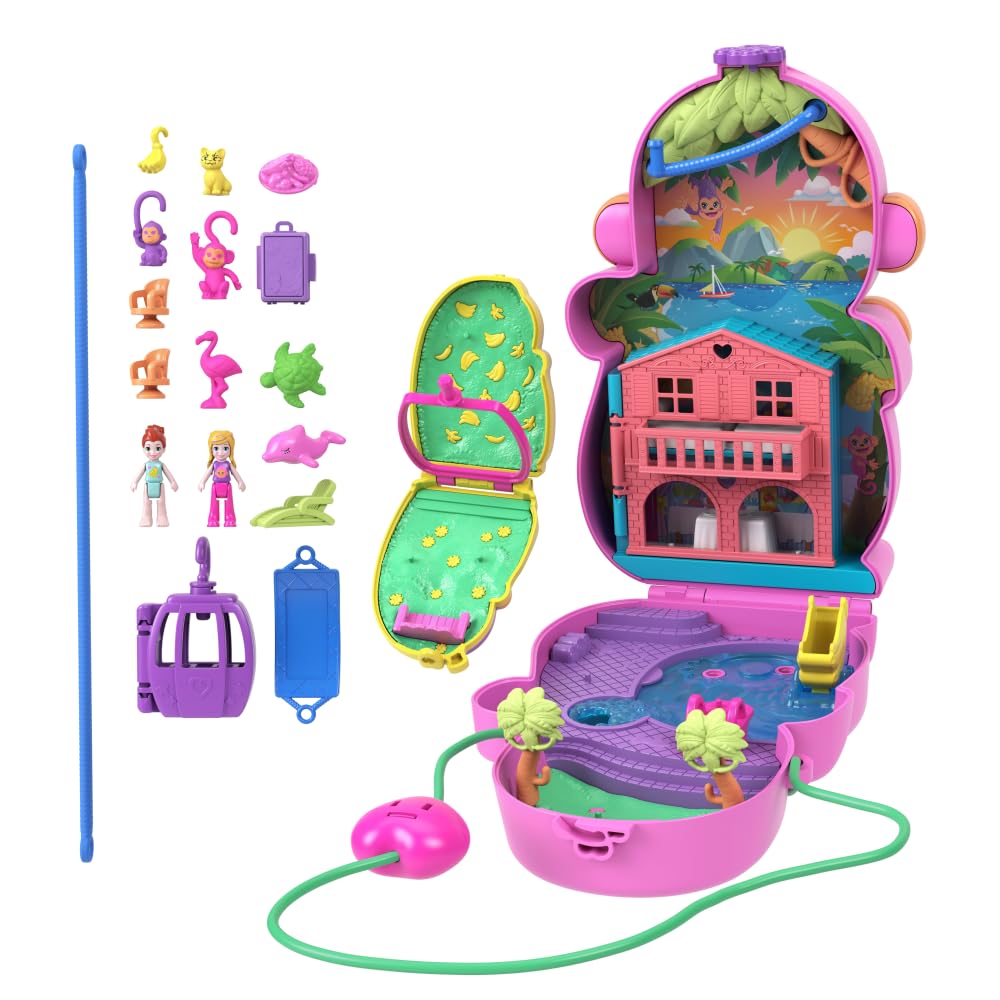 Polly Pocket hammock scene offers a cozy pause between adventures.