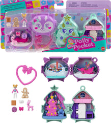 Polly Pocket Holiday Connects reindeer outside, festive shape for on-the-go storytelling.