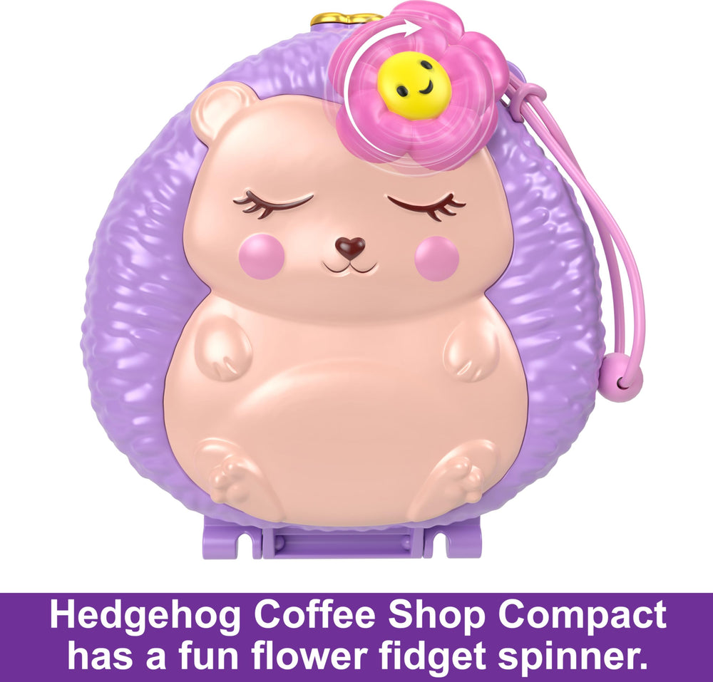 Polly Pocket Hedgehog Coffee Shop interior opens to playground and cafe for storytelling.