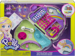 Polly Pocket Rainbow Dream merry-go-round spin for gentle rotational play.