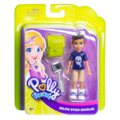 Polly Pocket Nicholas Wells backpack holds pretend gear.
