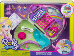 Polly Pocket Rainbow Dream strap converts into a wearable fanny pack for easy carry.
