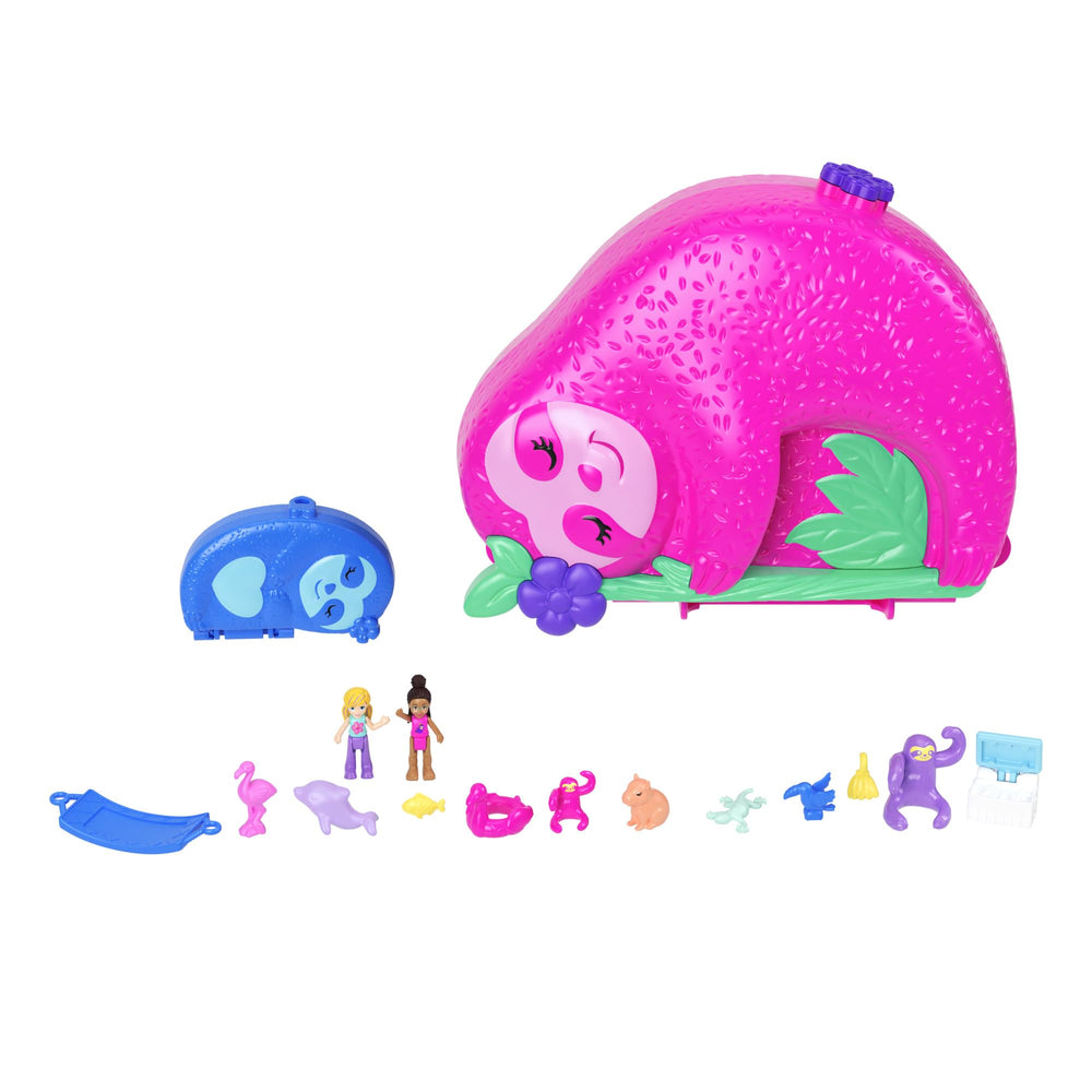 Polly Pocket Sloth 2-in-1 Purse Compact portable strap lets play anywhere