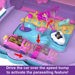 Polly Pocket speed bumps activate parasailing for dynamic mini adventures.