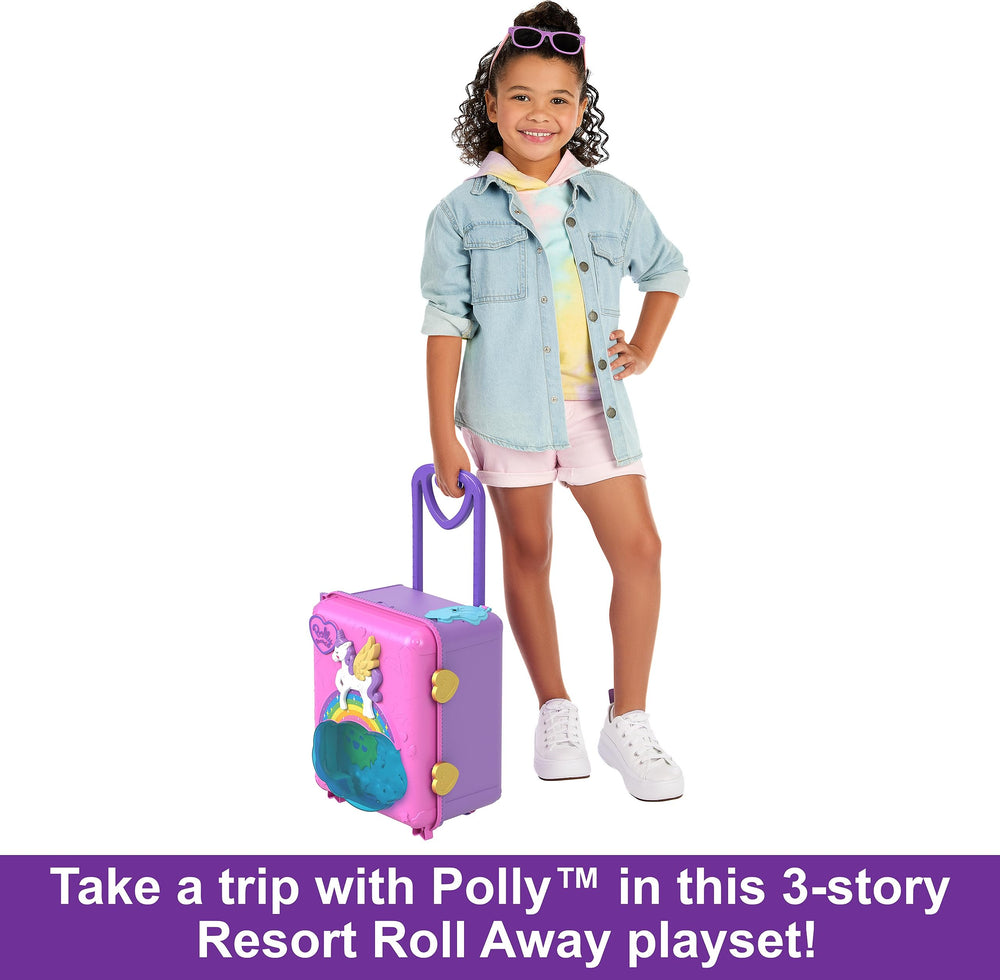 Polly Pocket three-story resort invites immersive vacation pretend play.